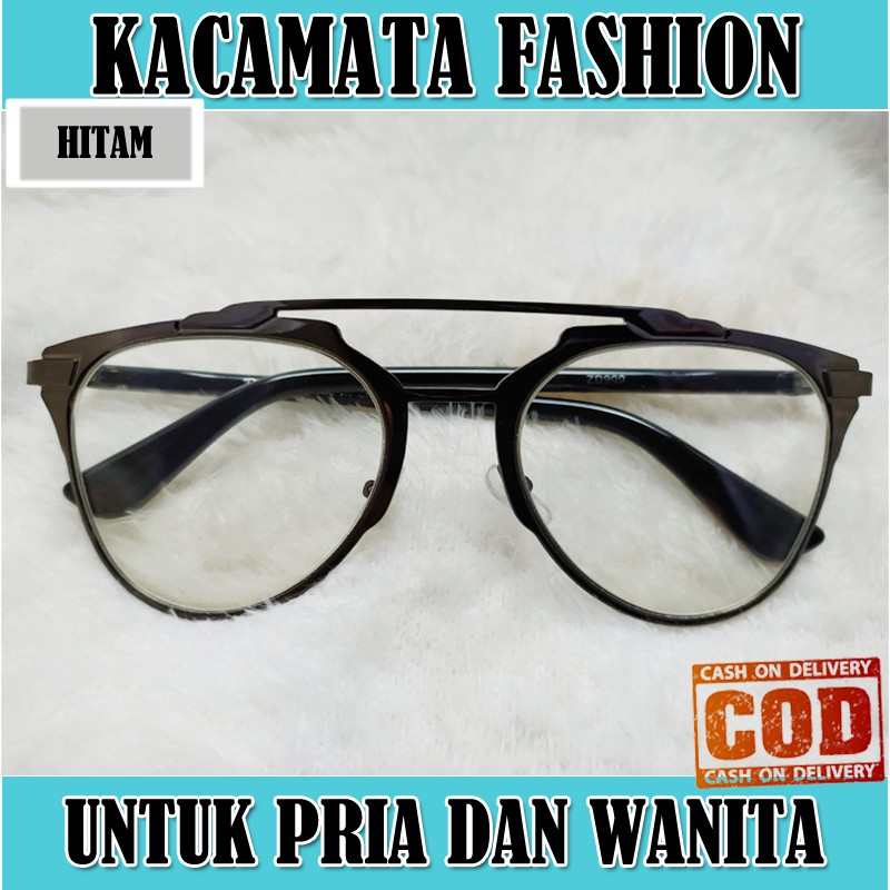 Kacamata Fashion Wanita Pria Kaca mata Gaya Ala Korea Glasses Unisex Kaca mata Transparan Wanita