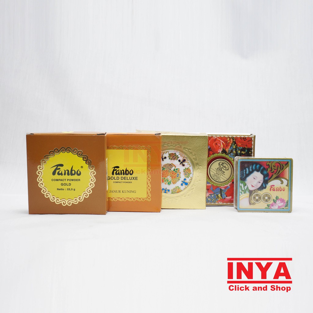 FANBO GOLD DELUXE 5 KUNING LANGSAT COMPACT POWDER 20gr - BEDAK PADAT