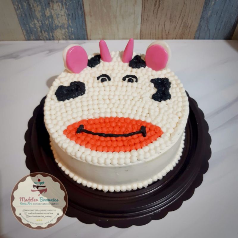 

kue ulang tahun sapi / tartcow / kue ultah anak karakter sapi