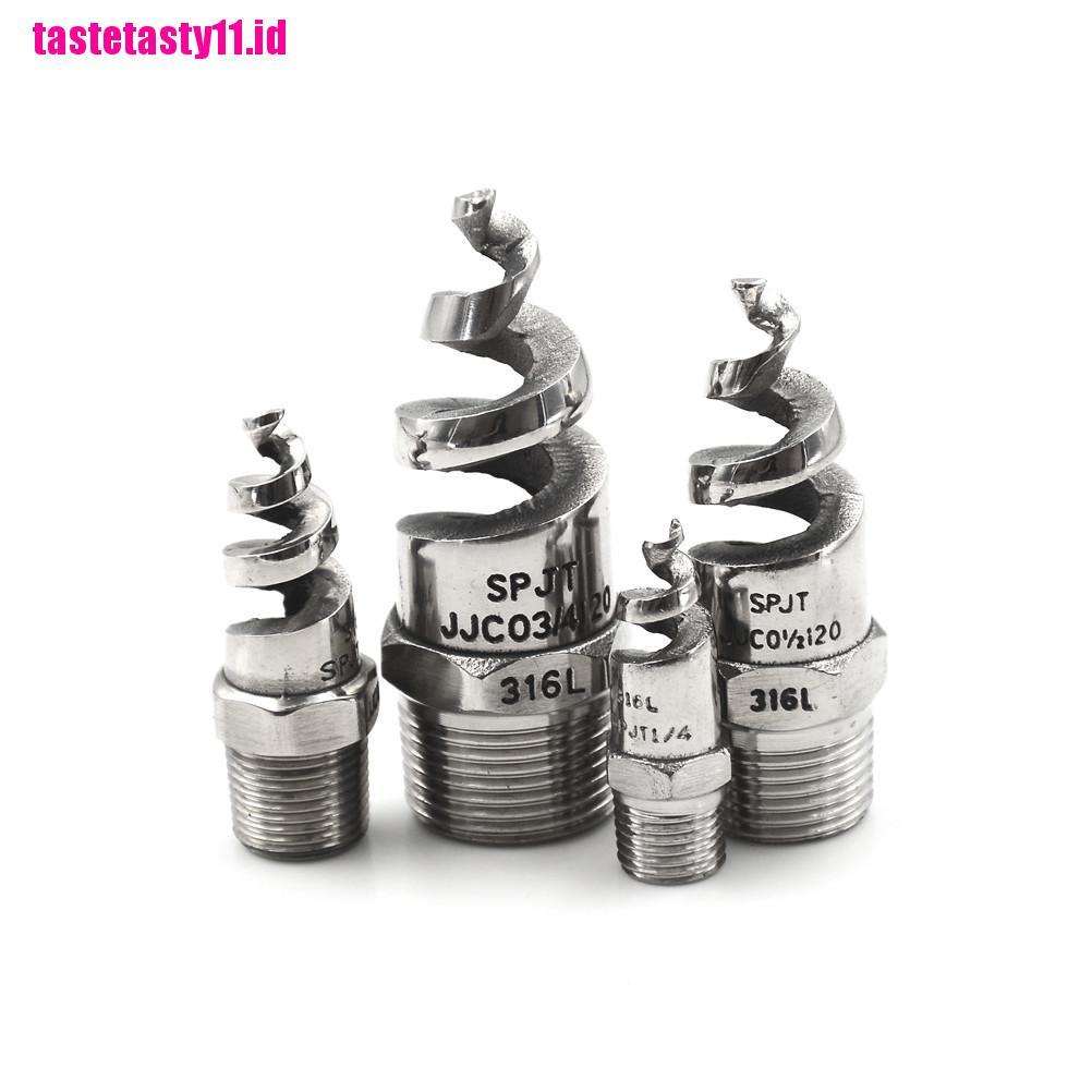 Nozzle Semprot Atomisasi Bentuk Spiral Bahan Stainless Steel Ukuran 1 / 4 1 / 2 Inch