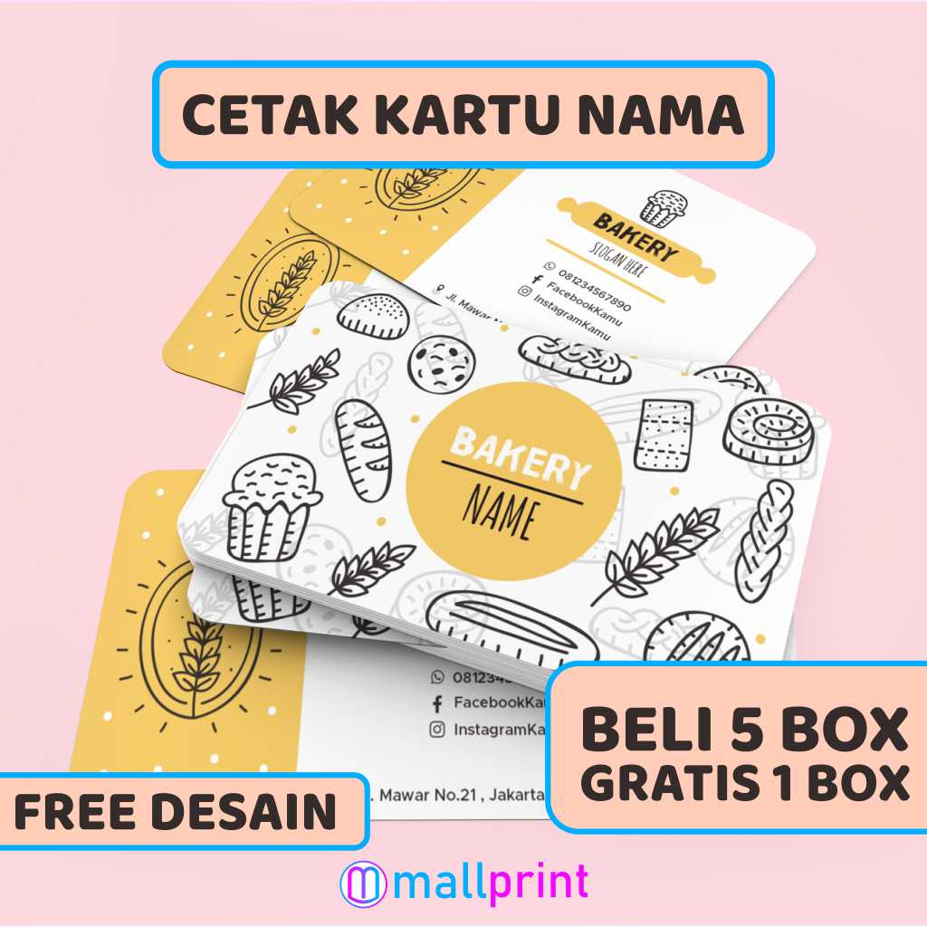 

Kartu Nama Bahan Art Carton 260 gsm 2 muka