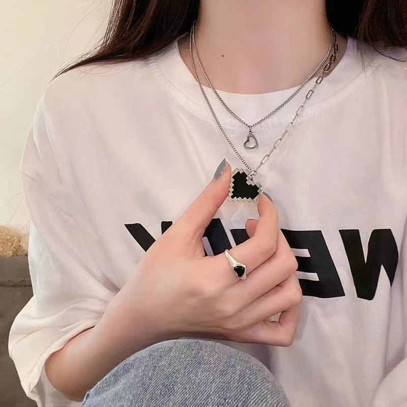 Korean Style Hip Hop Fashion Astronaut Pendant Necklace for Women