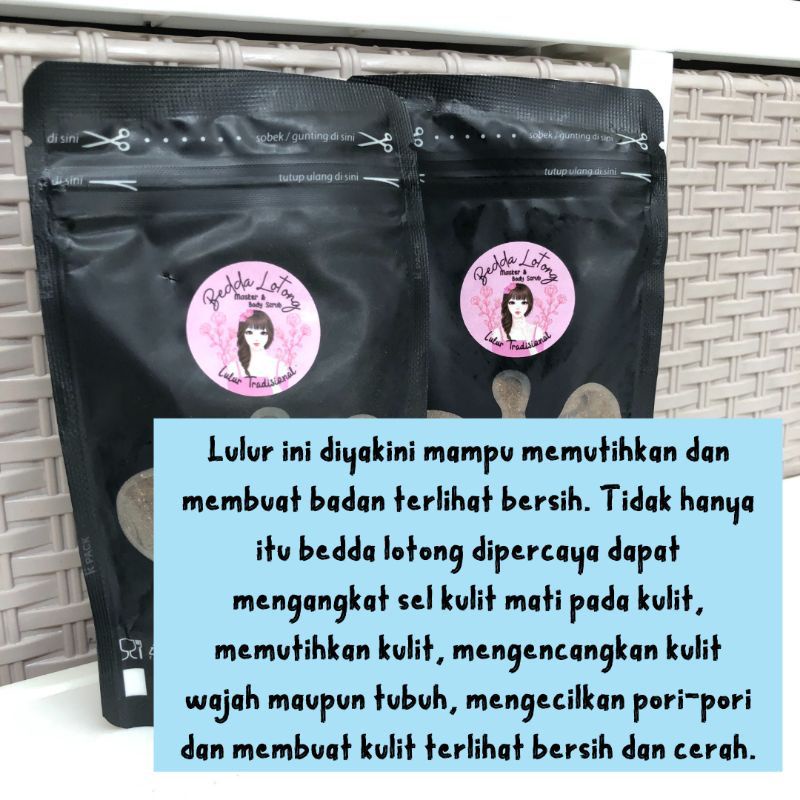 (termurah bisa cod) 45 gr BEDAK LOTONG BUBUK/LULUR BEDDA LOTONG / BEDAK LOTONG / LULUR VIRAL 45gram