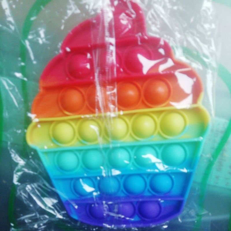 Pop It Rainbow Pop it Among Pop it Bulat Pop It Unicorn Mainan Anak edukasi Pop it Bulat Pop it persegi Mainan anak Pop it Dino mainan anak edukasi-ICE CREAM