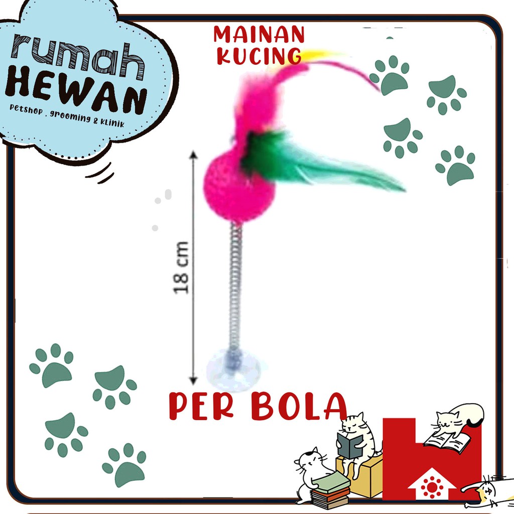 Per Bola Mainan Kucing - Spring Ball