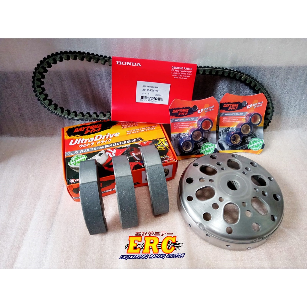 PAKET UPGRADE CVT SOLUSI GERDEG DAN AKSELERASI BERTENAGA PCX LOKAL VARIO 125 150 ORIGINAL