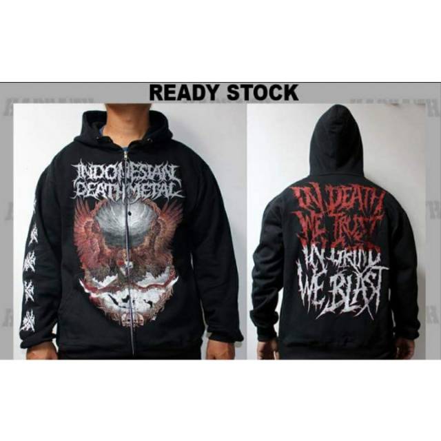 JAKET ZIPPER HOODIE BAND METAL IDDM - INDONESIAN DEATHMETAL