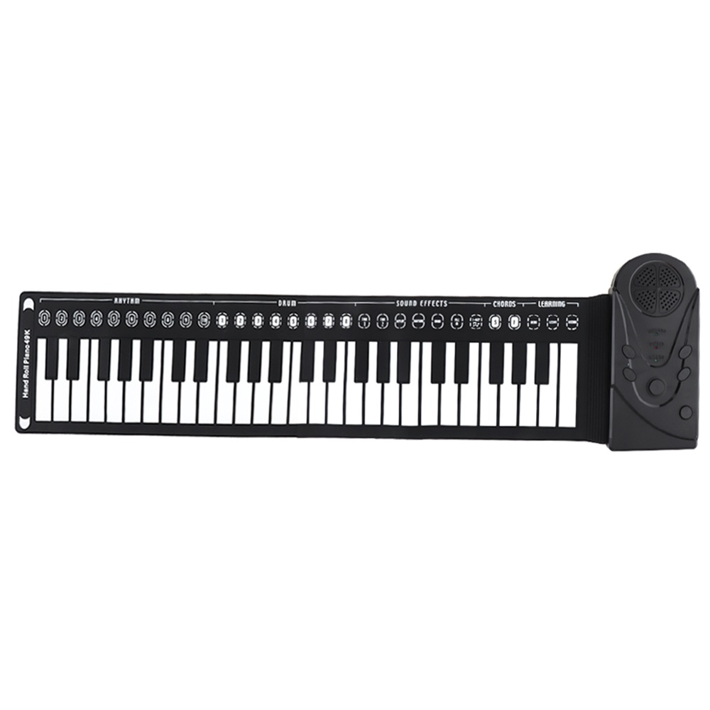 Mainan Piano / Keyboard / Organ Elektronik Portable 49 Nada Flexible Bahan Silikon Untuk Anak