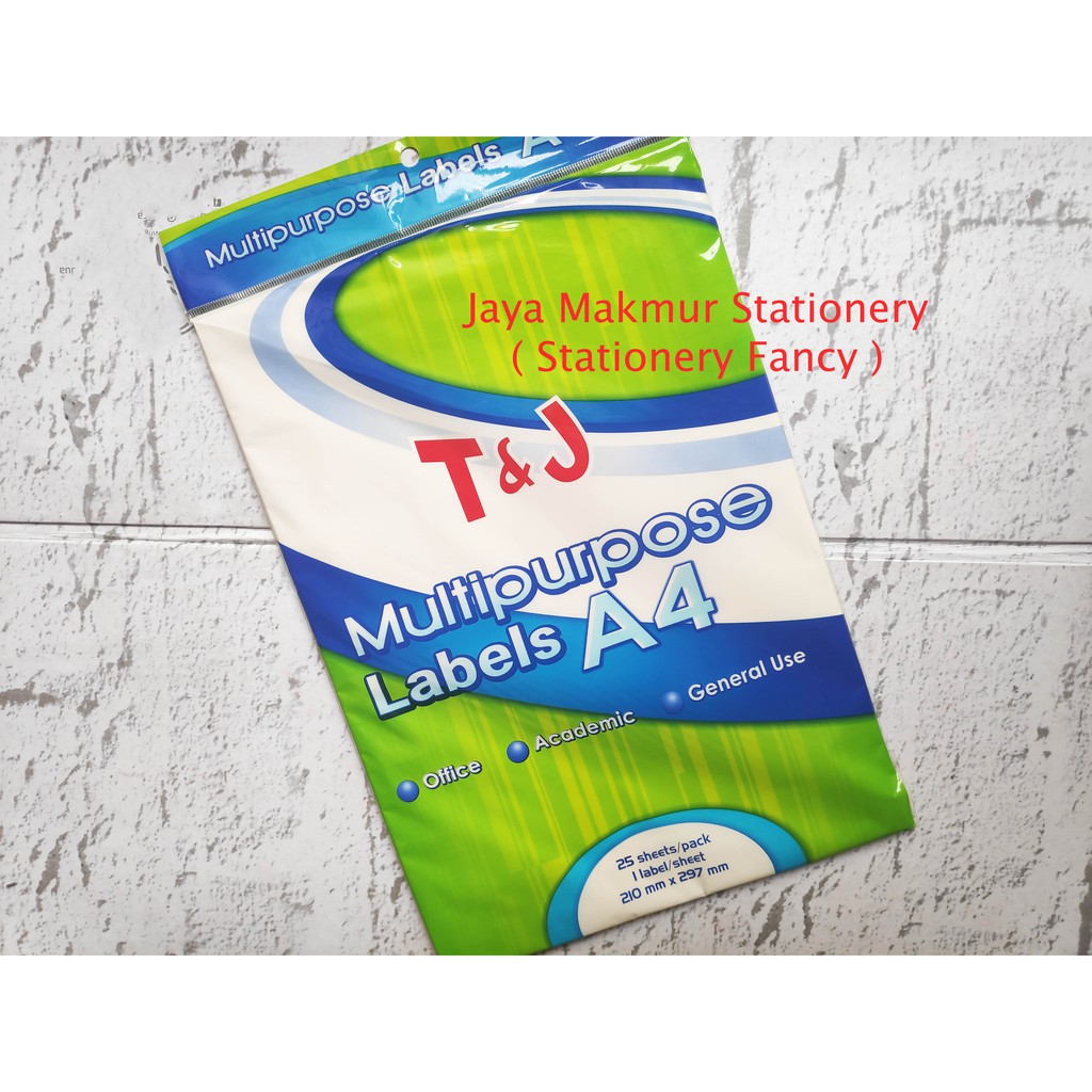 

Kertas label multipurpose labels A4 tom jerry (25 lembar)