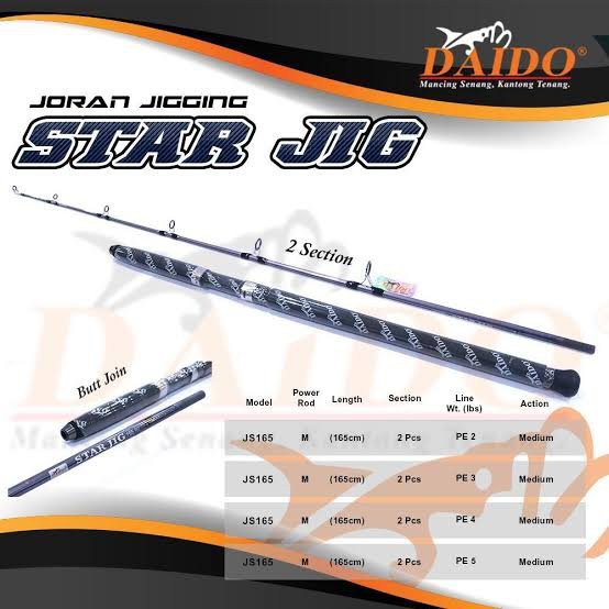 JORAN JIGGING DAIDO STAR JIG 165 ( 1.65 M ) CARBON MATERIAL