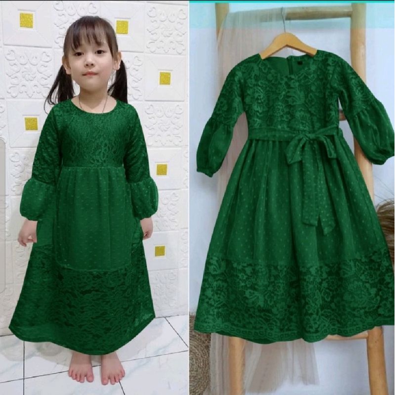 Baju Gamis Anak Belinda/Gamis Muslim Anak/Dress Pesta Anak Usia 2-14 Thn