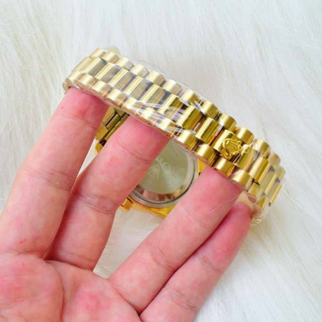 Jam Rolex Pria rantai stainless steel + free gelang (model random)