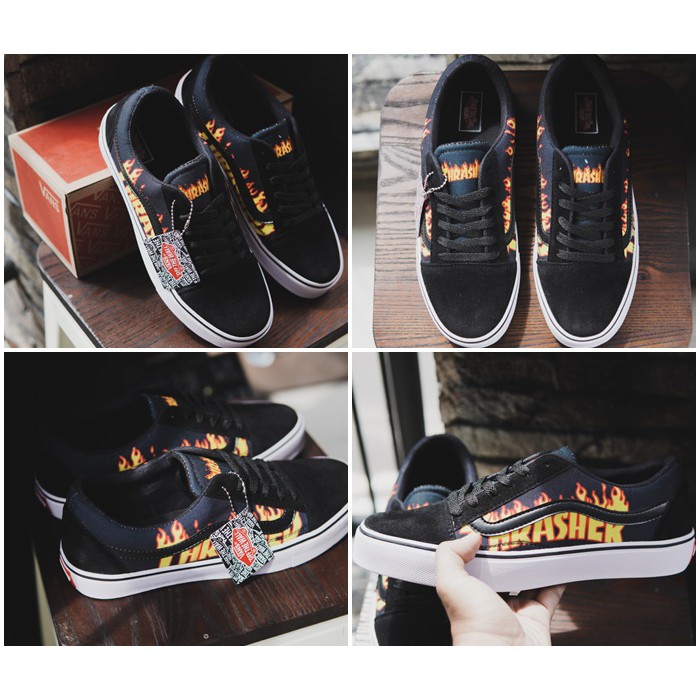 SEPATU VANS CASUAL SNEAKERS MOTIF TRASHER