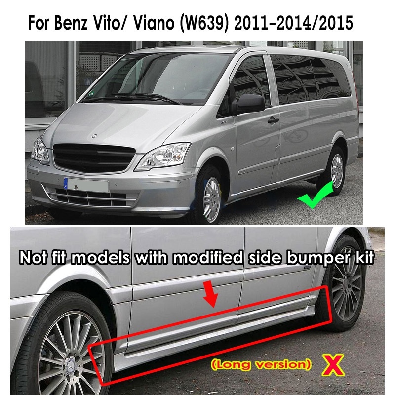 1 Set Mud Flap Pelindung Splash Untuk Mobil Mercedes Benz V-Class Vito Viano 2006-2017 2018 2019 Fender