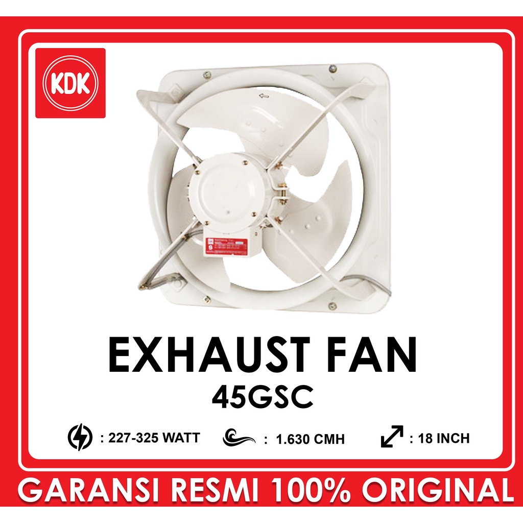KDK 45GSC – Industrial Exhaust Fan 45cm Kipas Angin Hisap Gudang Kantor Pabrik 45GSC/Garansi Resmi
