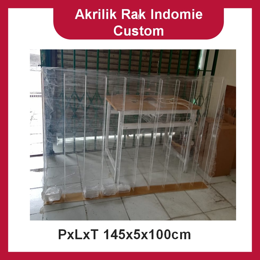 

Rak Indomie Akrilik Custom PxLxT 145x5x100cm