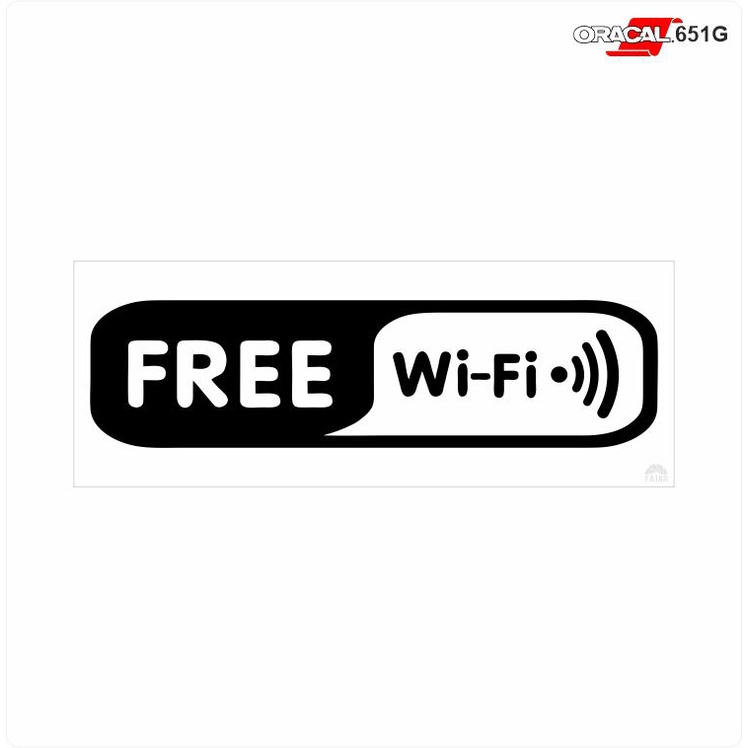 

Free Wifi Cutting Stiker Sign M01