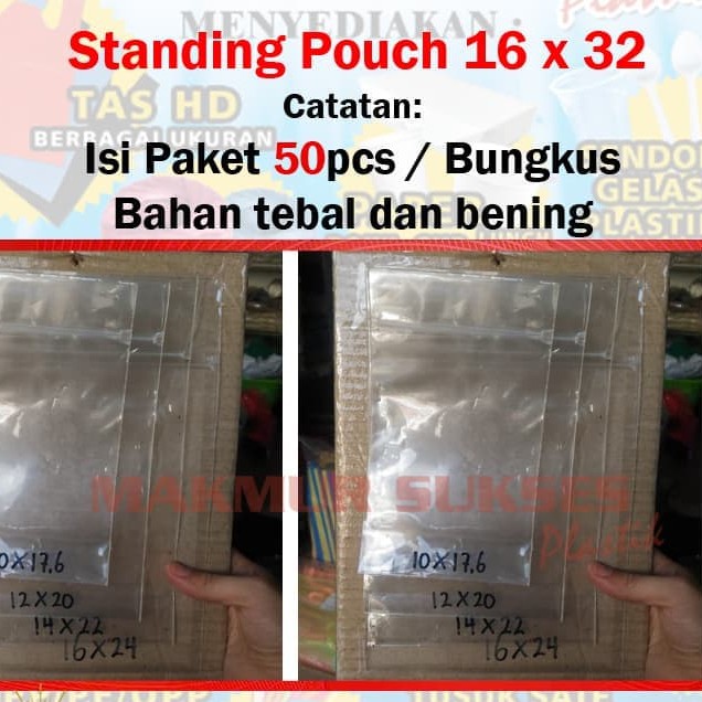 Standing Pouch 16 X 32 (50 Lembar)