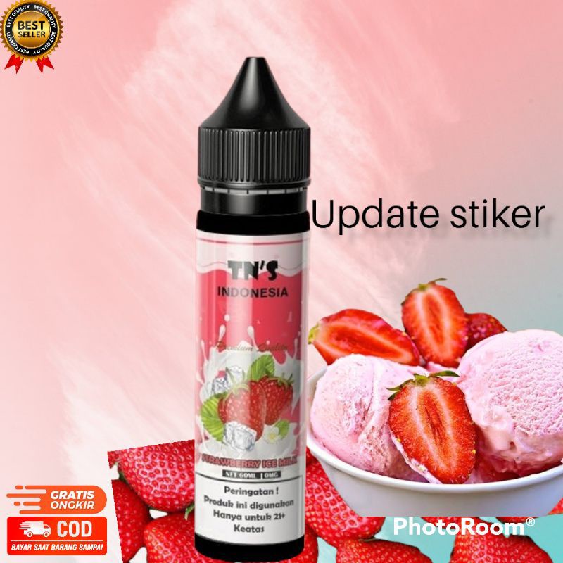 Liquids 60ml rasa strawberry ice likuids paling laris rasa enak,