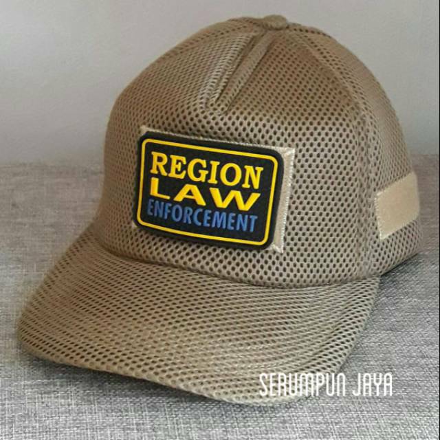 TOPI REGION LAW ENFORCEMENT - TOPI SATPOL PP VELCRO JARING DOUBLE MESH