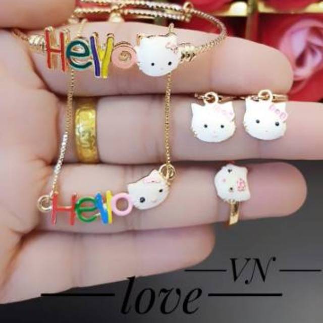 Xuping set perhiasan anak lapis emas 24k 2113