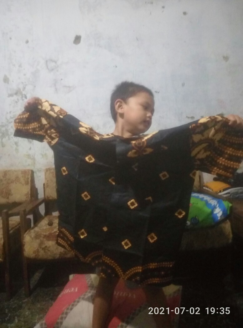 Batik Couple Keluarga Sania Ruffle Ori Ndoro Jowi Dnt Motif Sakura Merahh