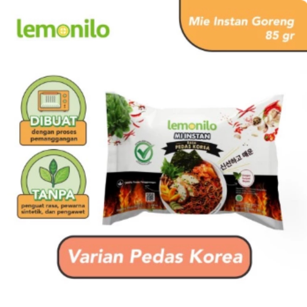 

Mie goreng Korea Pedas Sehat Lemonilo Halal tanpa Bahan Pengawet ASLI