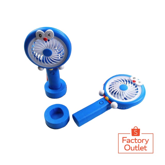 Kipas Angin Tangan Karakter doraemon hellokity + lampu led