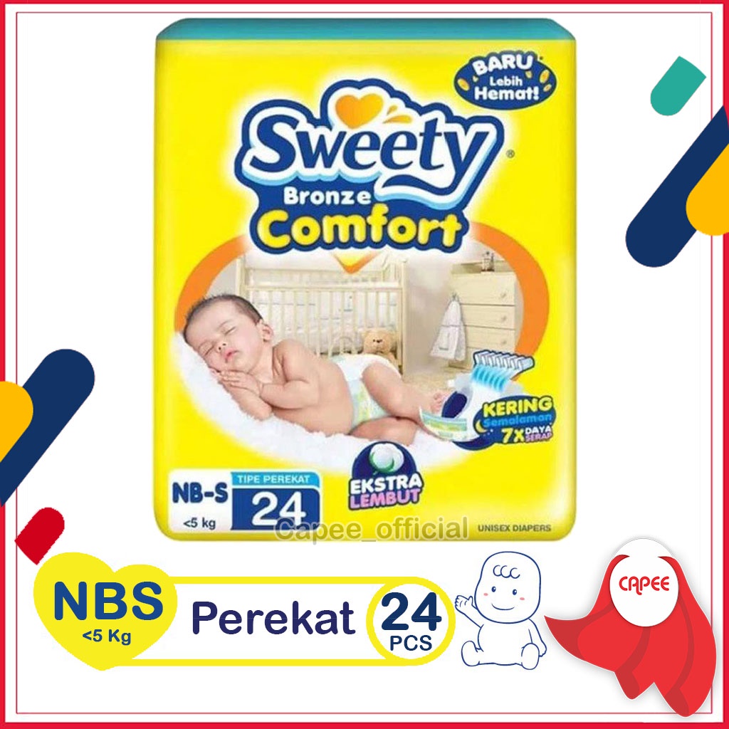 Pampers Sweety Bronze Comfort Newborn NB-S 24 Pcs