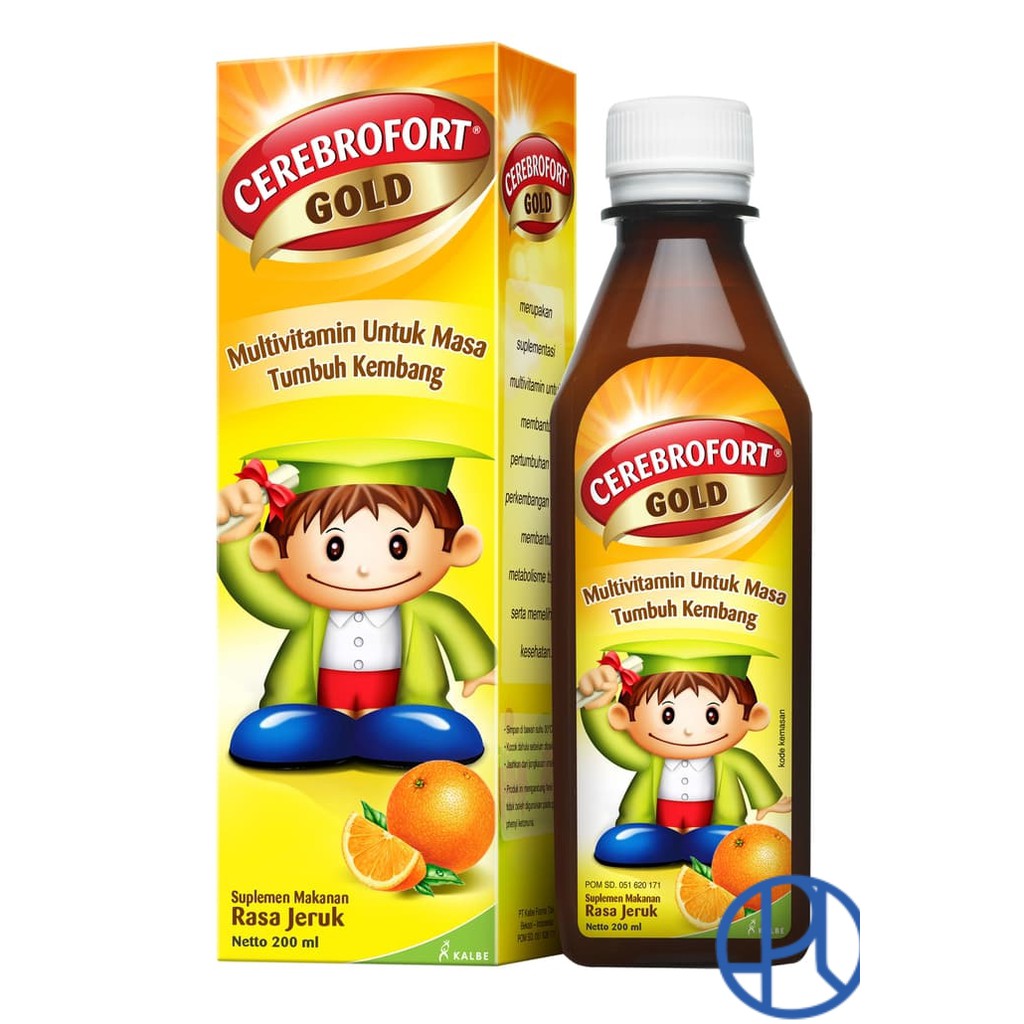 CEREBROFORT GOLD 200ML JERUK SUPLEMEN MULTIVITAMIN ANAK BAYI