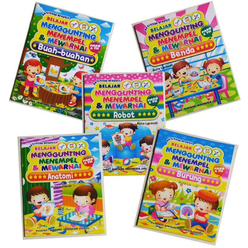 

buku menggunting menempel dan mewarnai 5 pcs