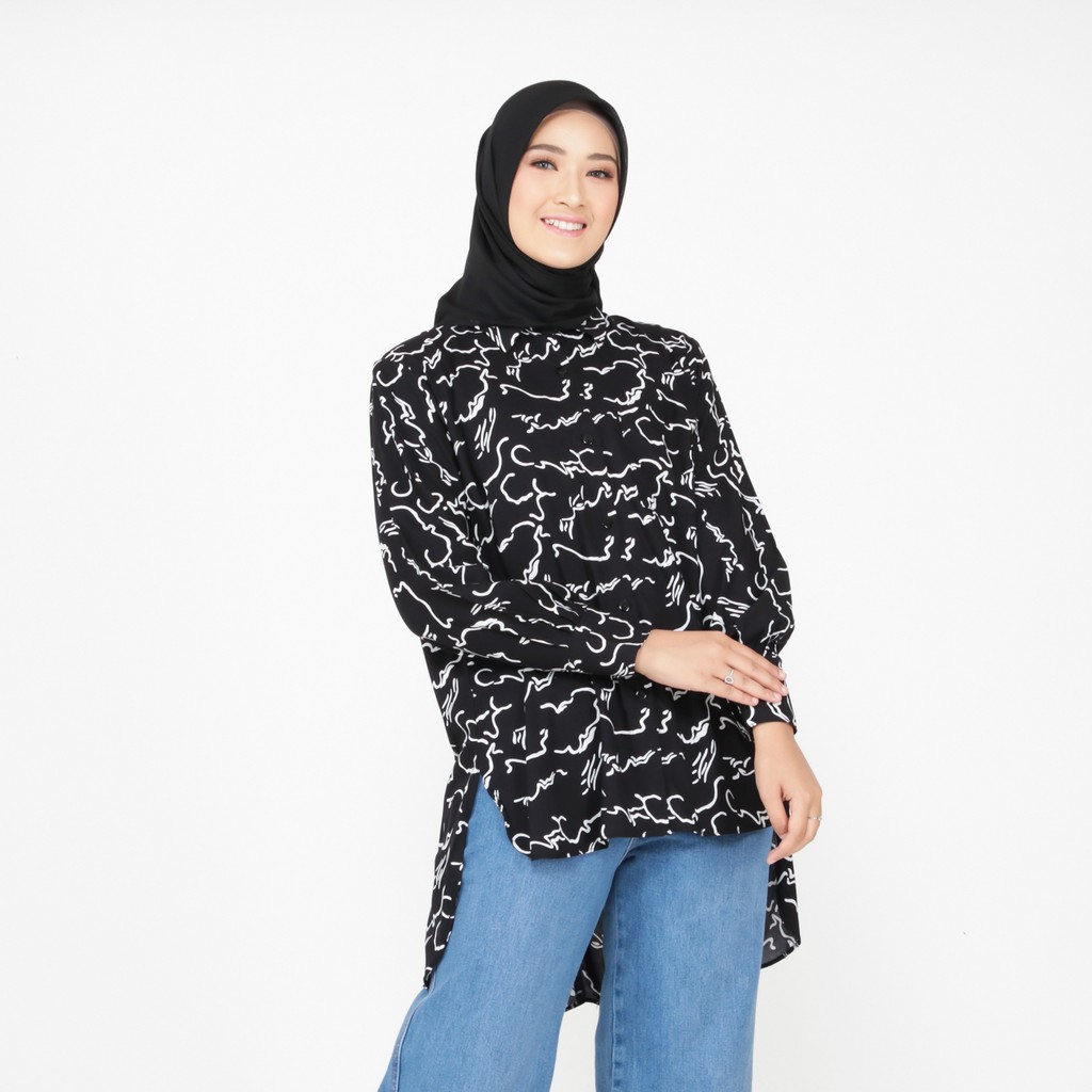 Kemeja Wanita Busui LD 120 Jumbo Bahan Rayon Viscose-4