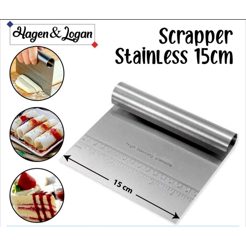 

scraper stainless 15 atau 29 cm