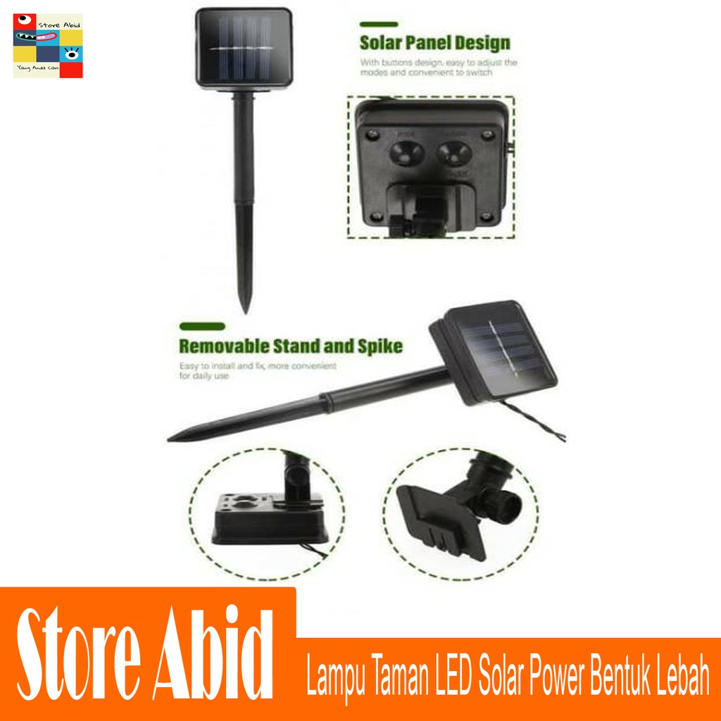 Lampu Taman Hias Lampu Outdoor Lampu LED Tenaga Surya Bentuk Lebah 30 50 LED