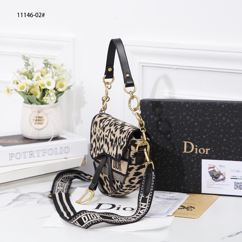 CD Saddle Bag in Leopard Print #11146-02