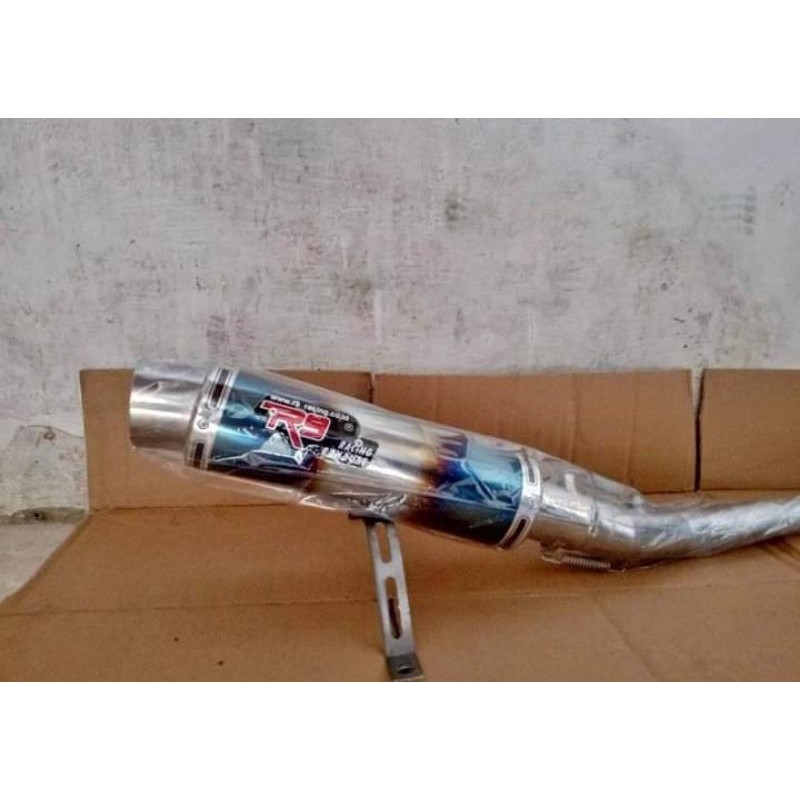 Knalpot Racing R9 Bulat Mx Jupiter mx Satria Fu Sonic-1