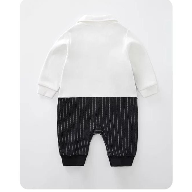 ANANAKSTORE/JUMPER TUXEDO/JUMPER HITAM/JUMPER KEREN/Jumper bayi motif tuxedo 0-2 tahun / baju bayi import jumper bayi lengan panjang tuxedo hitam