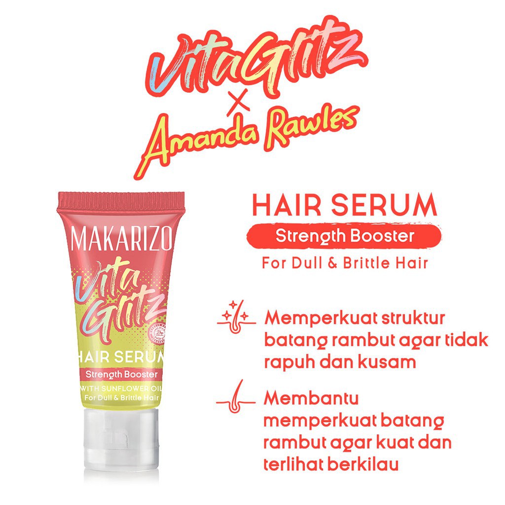 ★ BB ★ Makarizo Vitaglitz Hair Serum Shine Reflect Enhancer - Strength Booster - 8mL /Serum Rambut