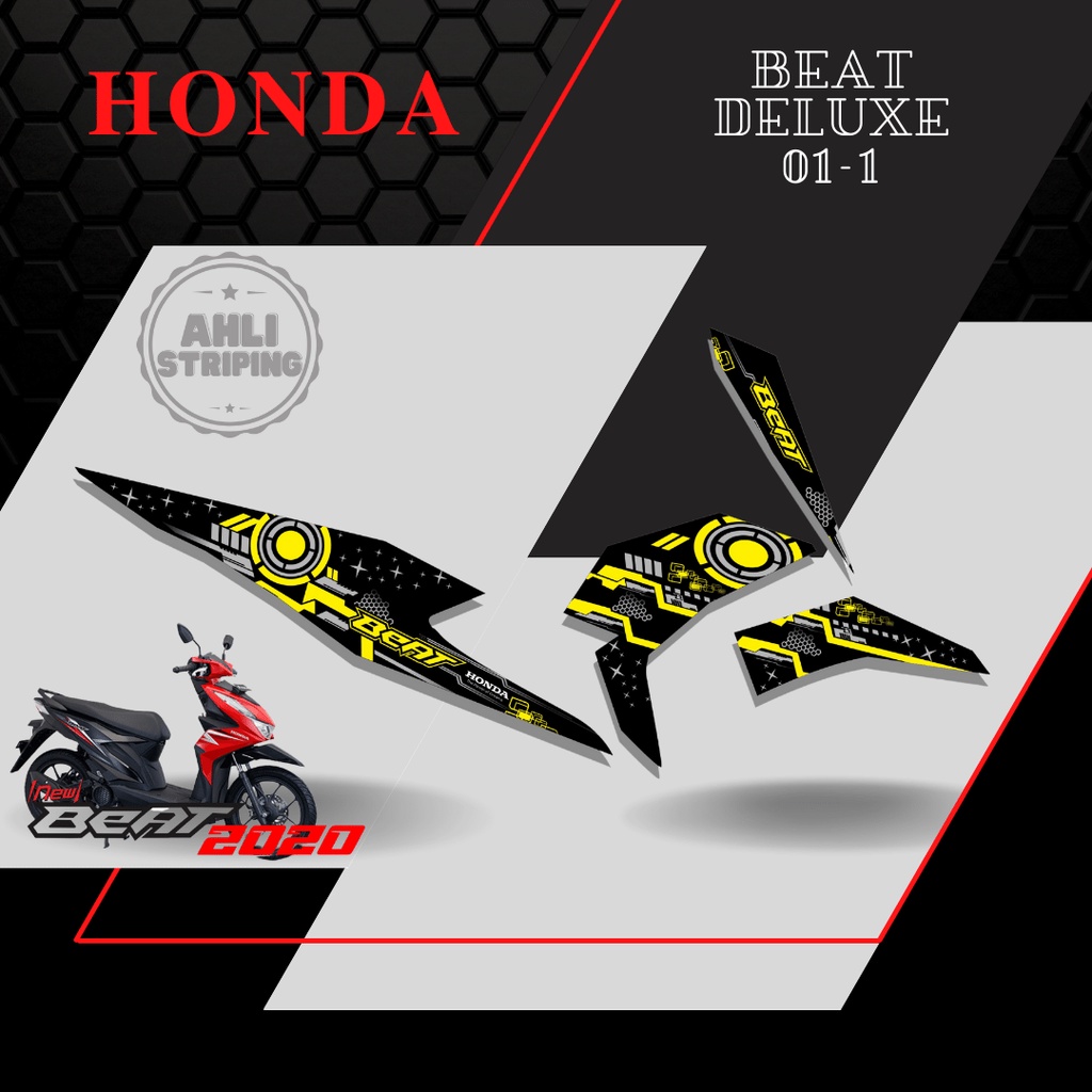 Sticker Striping List Variasi HOLOGRAM Beat Deluxe 2020 AH 01