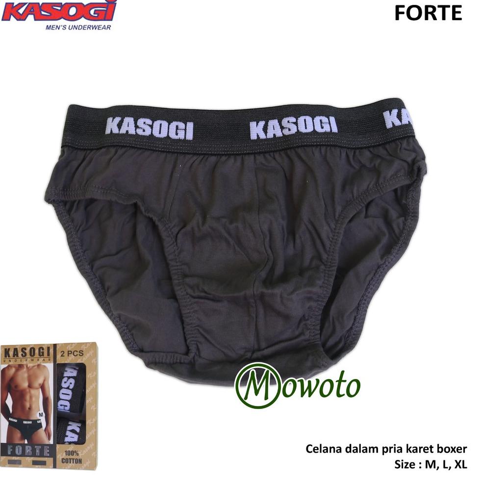 [ 2pc ] CD Kasogi Forte COKLAT / Celana Dalam Pria Karet Tebal | Sempak Pria - Mowoto 3W8