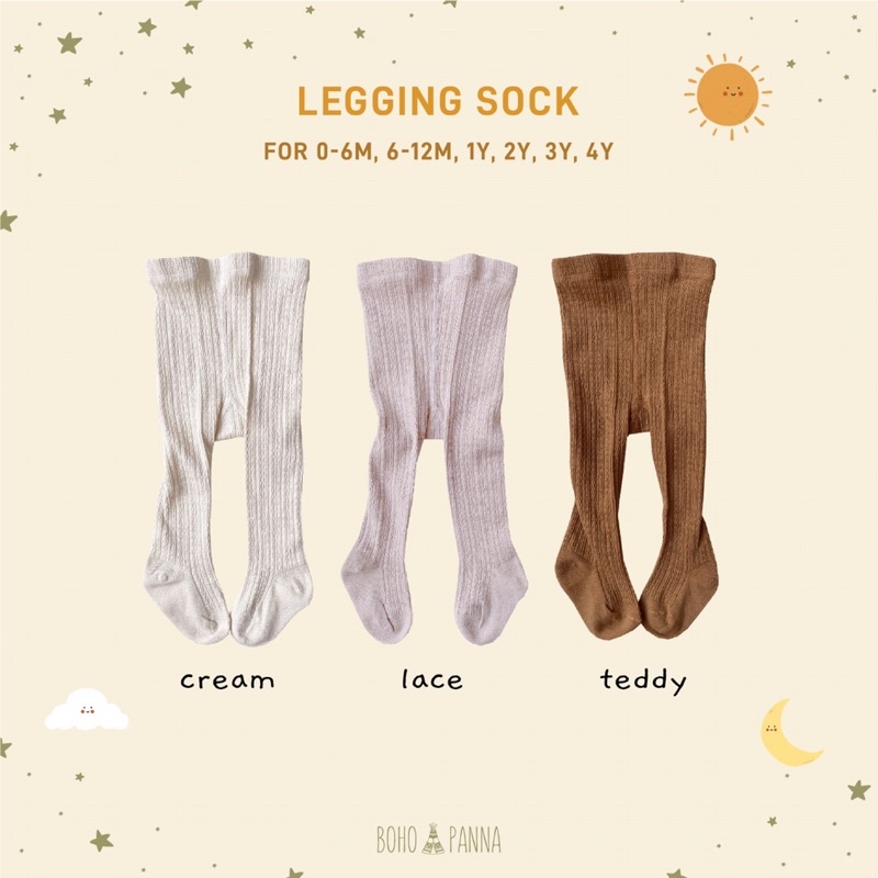 Legging Sock Bohopanna / Bohobaby Legging Bayi