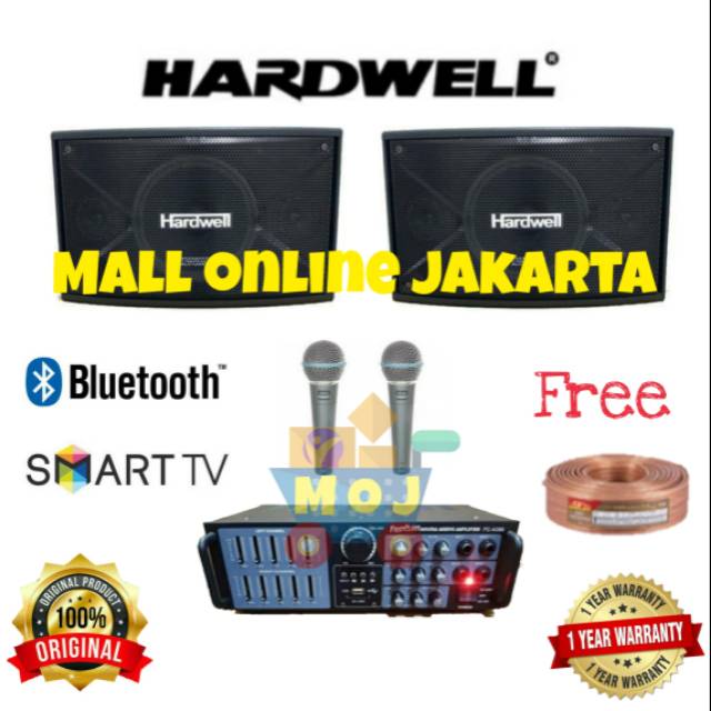 Paket hardwell 10 inch karaoke bluetooth original sound system