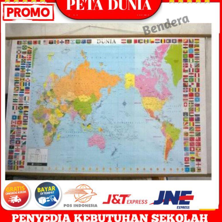 

[KODE PRODUK T7P7K7251] Peta dunia ( ) Peta dunia edisi Gantung / Peta dunia ukuran sedang, besar & kecil /
