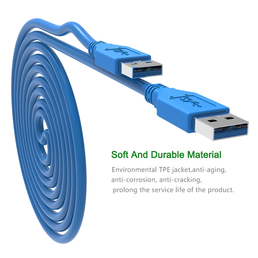 Radiator Transmission Dual Type A Male to Type A Male Adapter Extension Cable USB 3.0 Male to 0.6 / 1 / 5m Type / Data Super Speed 5Gbps Data Sync Cable