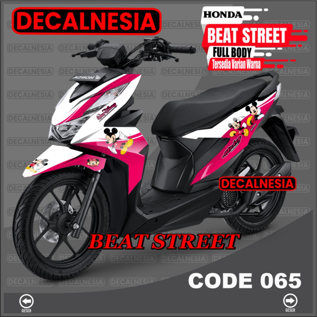 Decal Beat Street New 2021 2022 2023 Full Body Stiker Motor 2020 Mickey Mouse Sticker Variasi Aksesoris 2020 Decalnesia C65