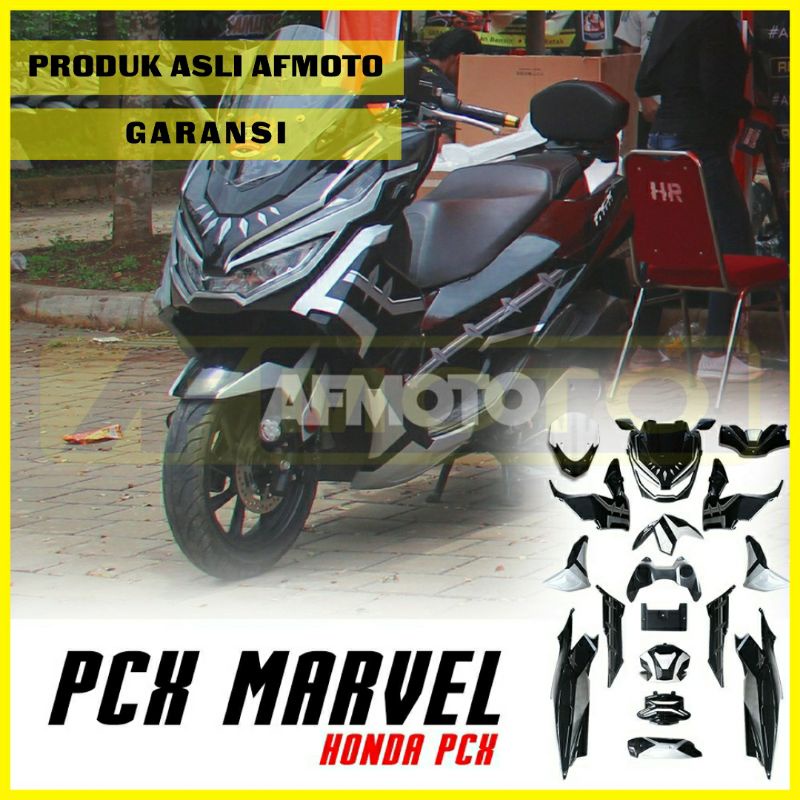 HONDA PCX LOKAL MARVEL BODY SET COSTUM BY AFMOTO
