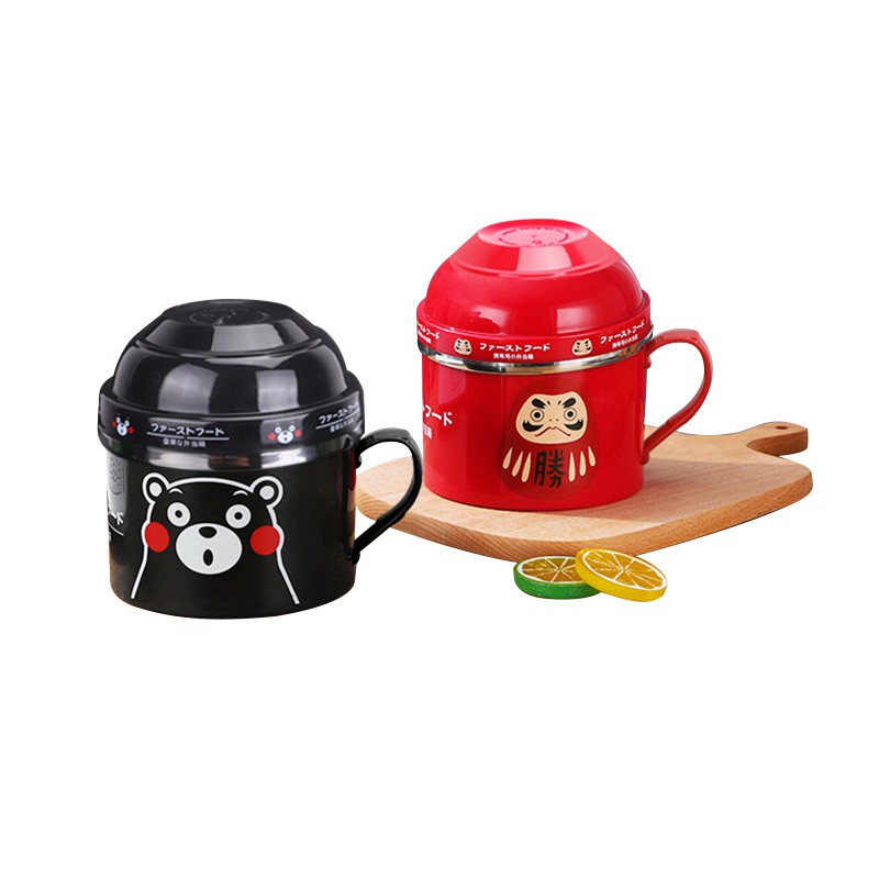 

Ecentio Stainless Bowl Steel Mangkuk gaya Jepang / Lunch Cup Boneka beruang Bowl1500ML