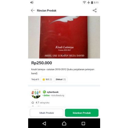 Buku Peterpan Noah - Kisah Lainnya Catatan 2010-2012 (Bonus CD)