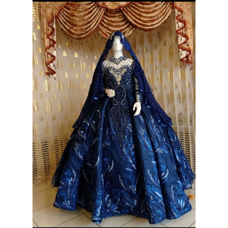 GAUN PENGANTIN BARBIE MUSLIM BEREKOR//GAUN WEDDING ALA JODHA//GAUN MEWAH BEREKOR