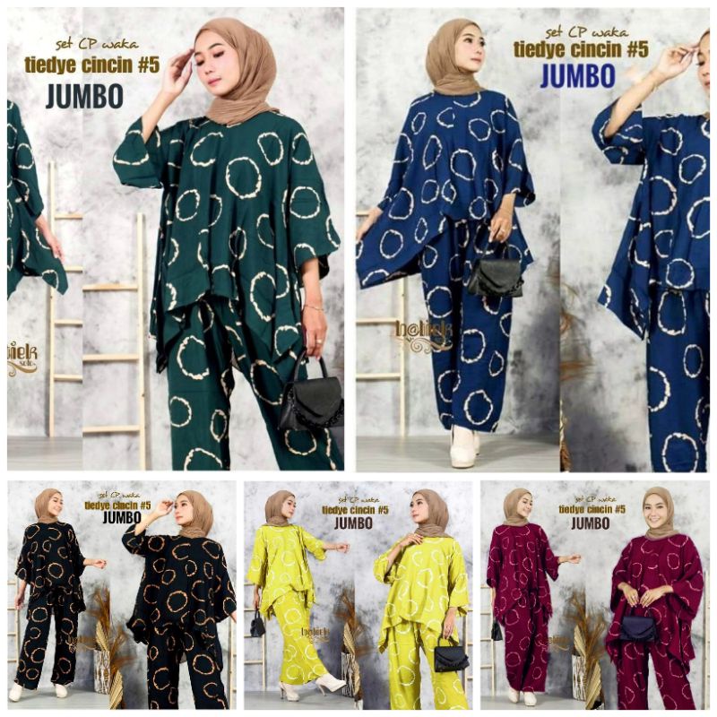 Set CP waka tiedye cincin #5 /Oneset Katun Rayon / Oneset Busui / Oneset Tie Die